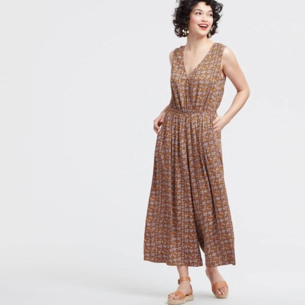 World Market Busy Bee Relaxed Wide Leg Jumpsuit